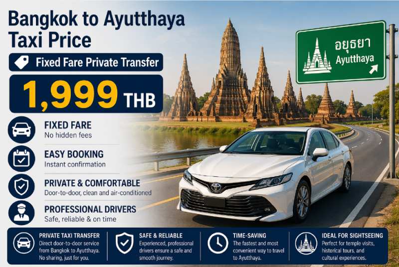 bangkok to ayutthaya taxi price