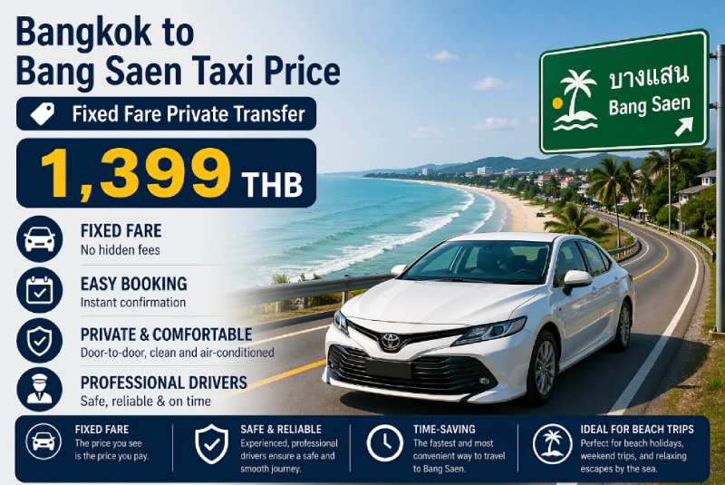bangkok to bang saen taxi price