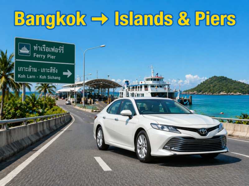 taxi bangkok to islands and ferry piers