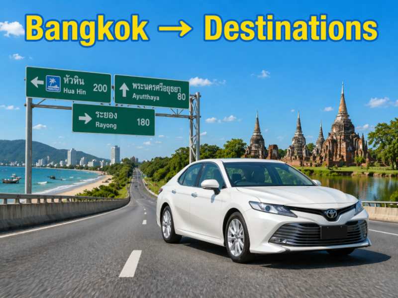 bangkok to popular destinations taxi
