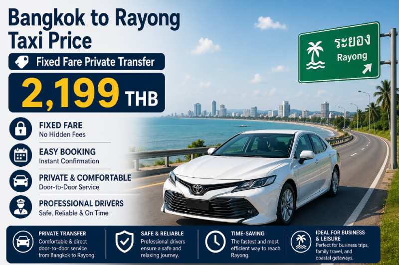 dmk to rayong taxi price