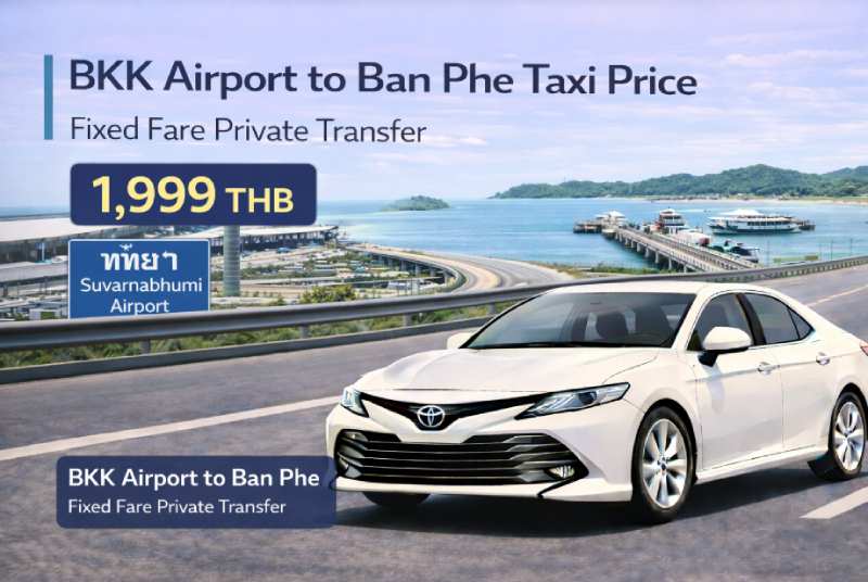 bkk to ban phe taxi price