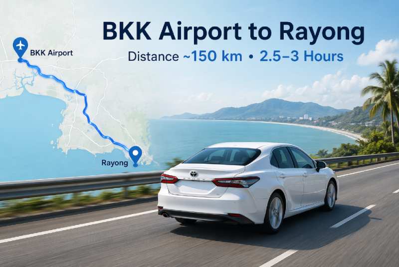 BKK to Rayong distance
