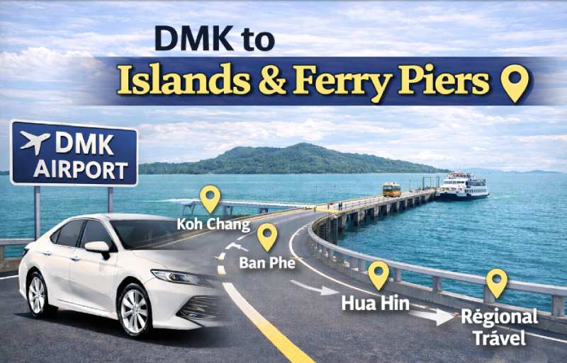 DMK airport to islands and ferry pier