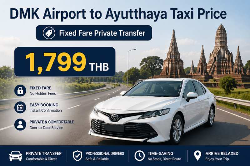 dmk to ayutthaya taxi price