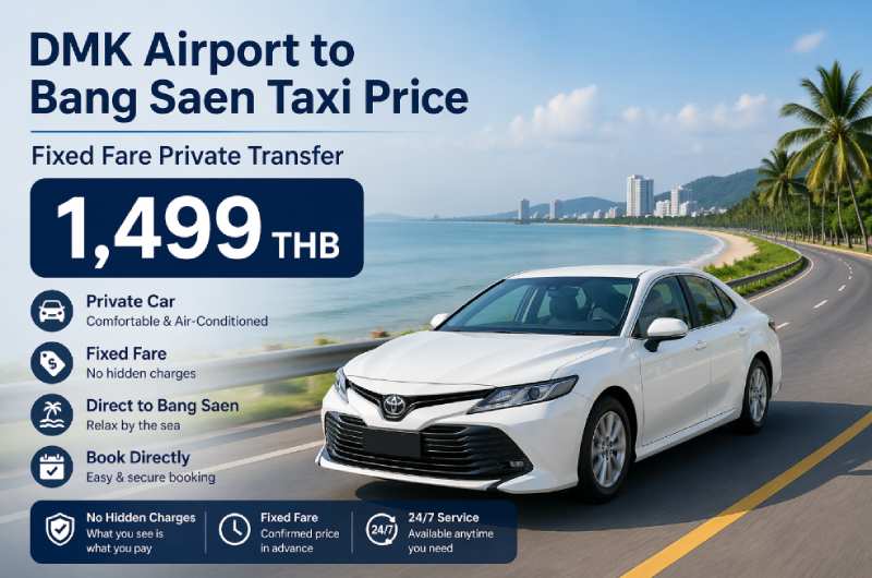 dmk to bang saen taxi price