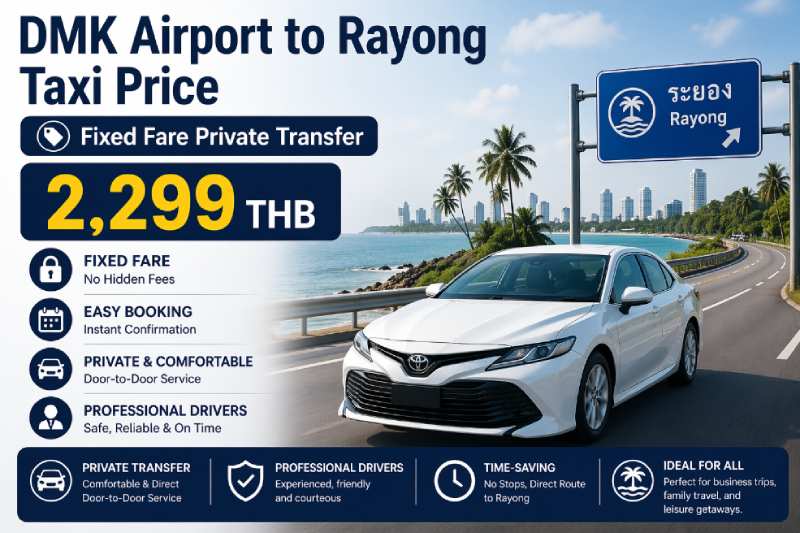 dmk to rayong taxi price