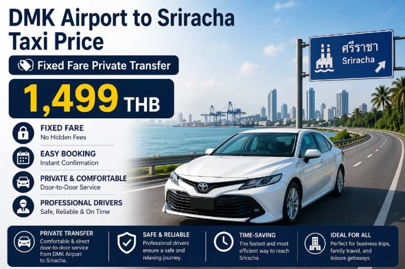 dmk to sriracha taxi price