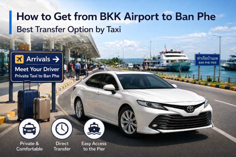 how to get from BKK airport to Ban Phe