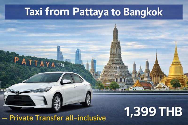 pattaya to bangkok taxi price