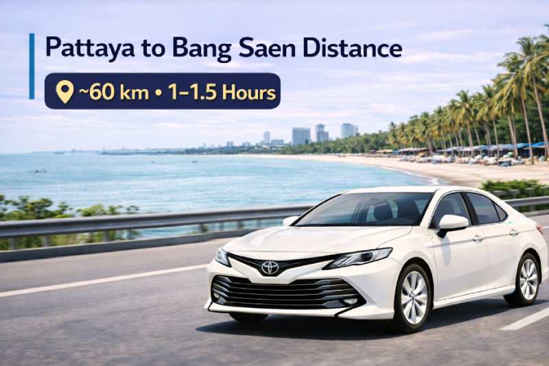 taxi from Pattaya to Bangsaen distance