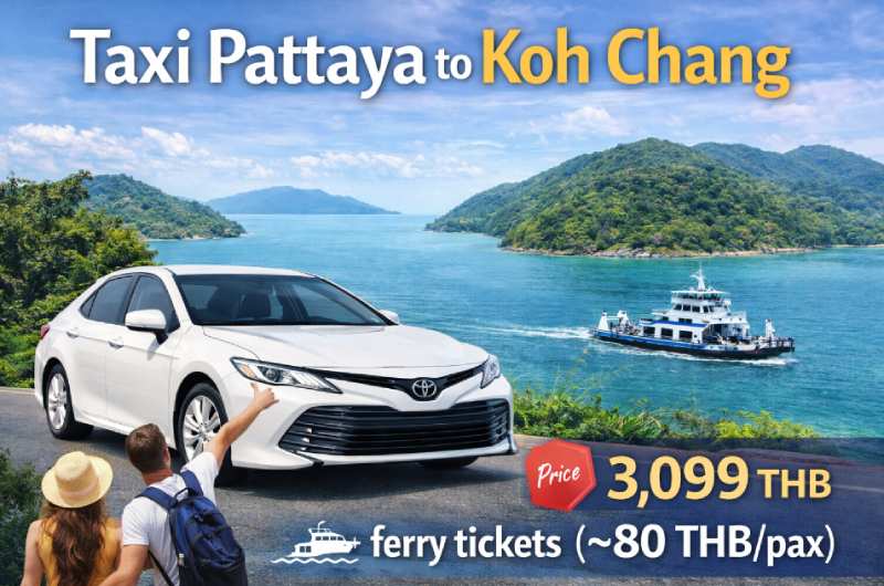 price of taxi from Pattaya to Koh Chang