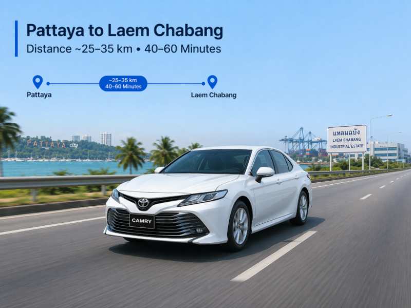 taxi from Pattaya to Laem Chabang distance