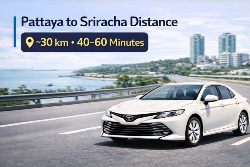 taxi from Pattaya to Sriracha distance