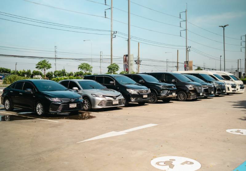 Thailand road network taxi transfer routes map