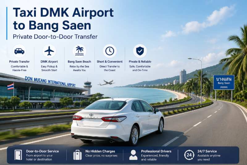 taxi from DMK airport to Bang Saen door-to-door transfer