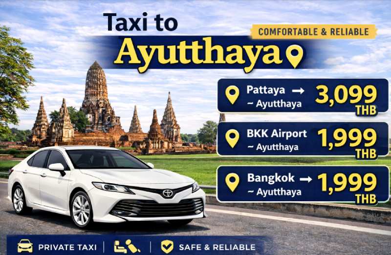 price of taxi to Ayuttaya