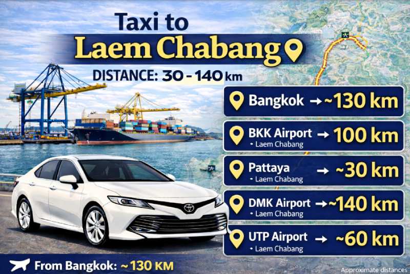 taxi to Laem Chabang distance