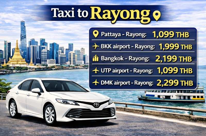 price of taxi to Rayong